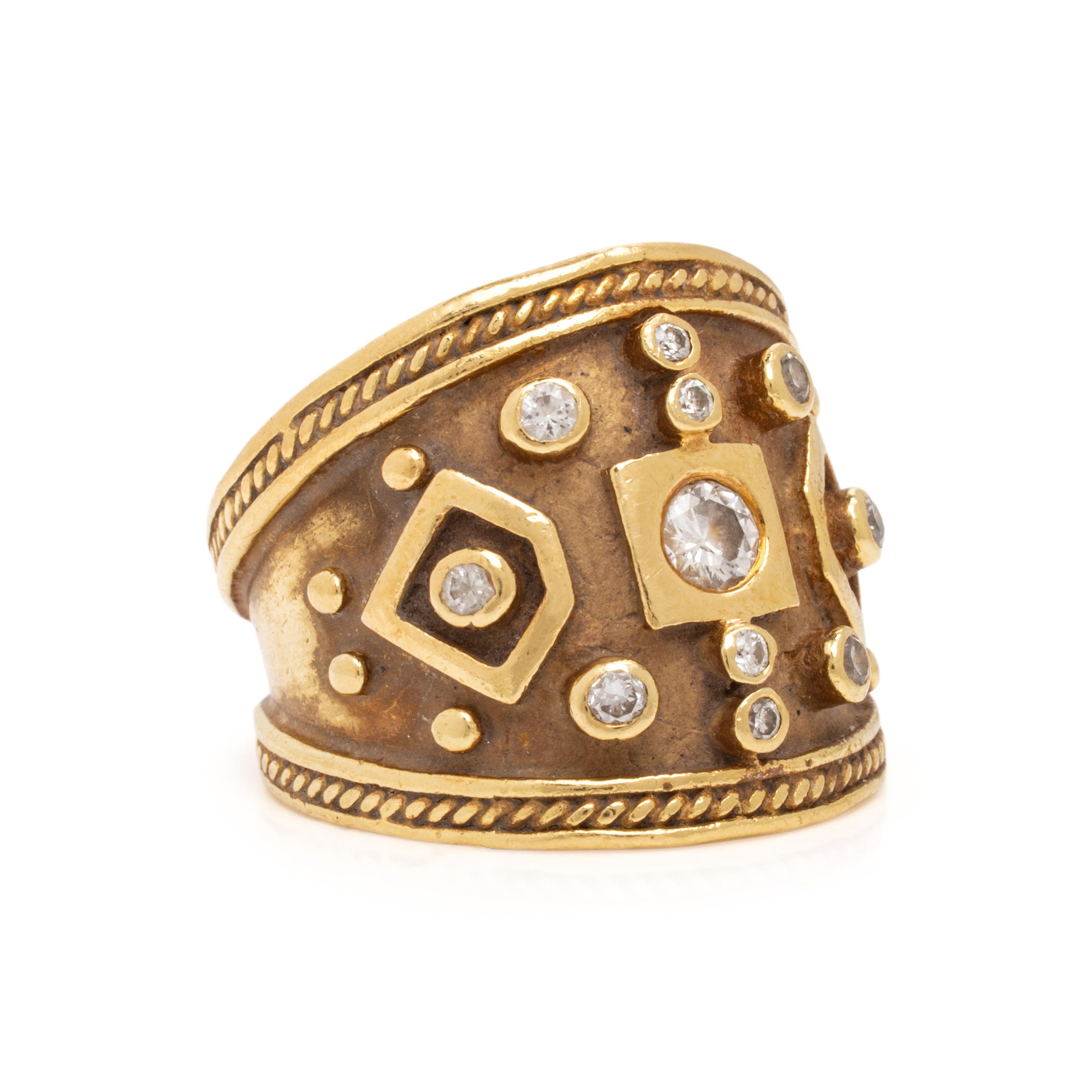 Yellow Gold and Diamond Ring