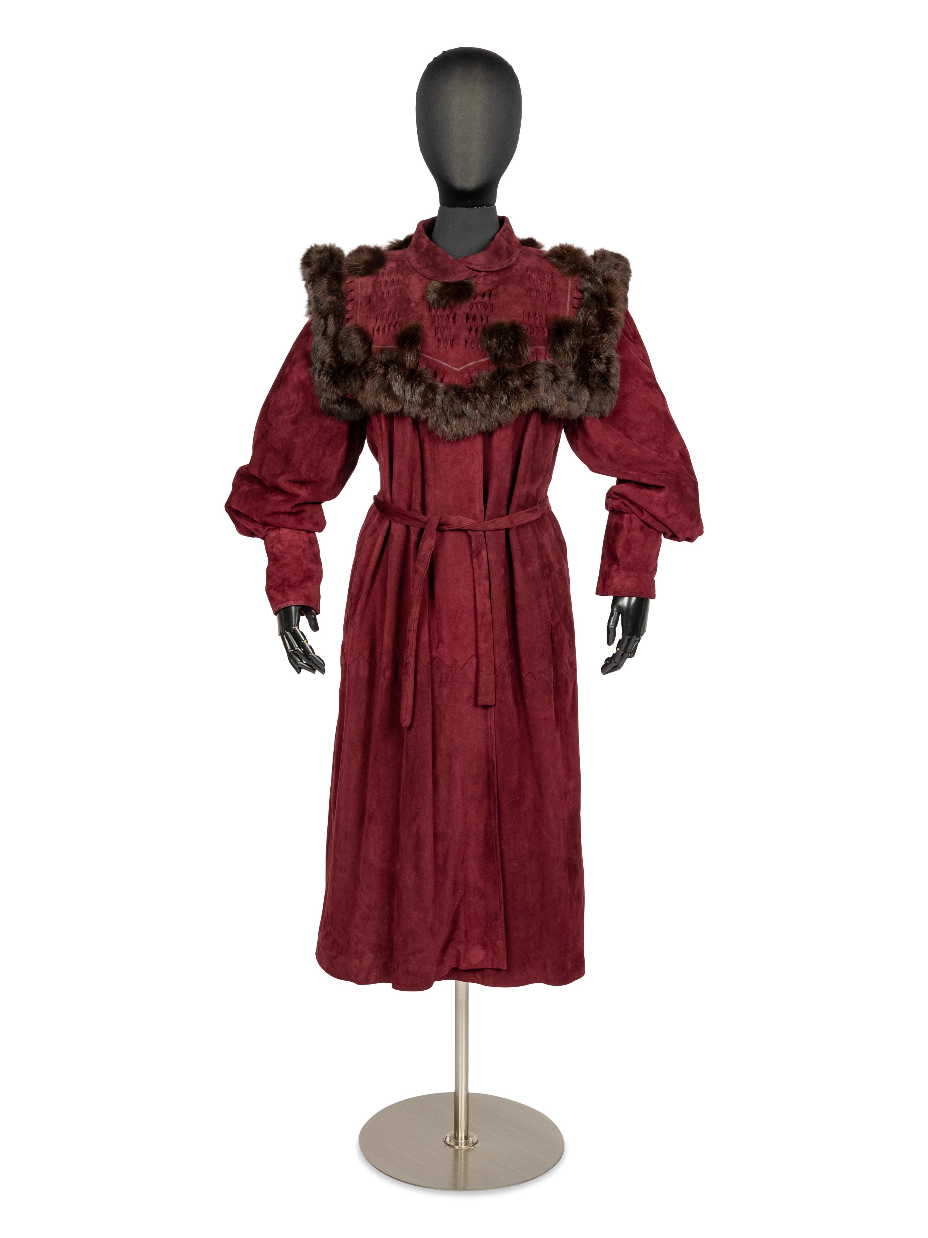 Karl Lagerfeld for Fendi Suede and Fur Coat, 1970-80s