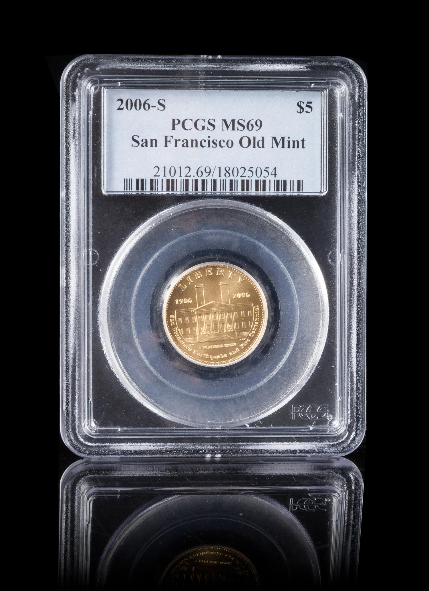 A United States 2006-S Old San Francisco Mint Commemorative $5 Gold Coin