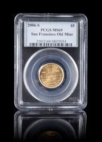 A United States 2006-S Old San Francisco Mint Commemorative $5 Gold Coin