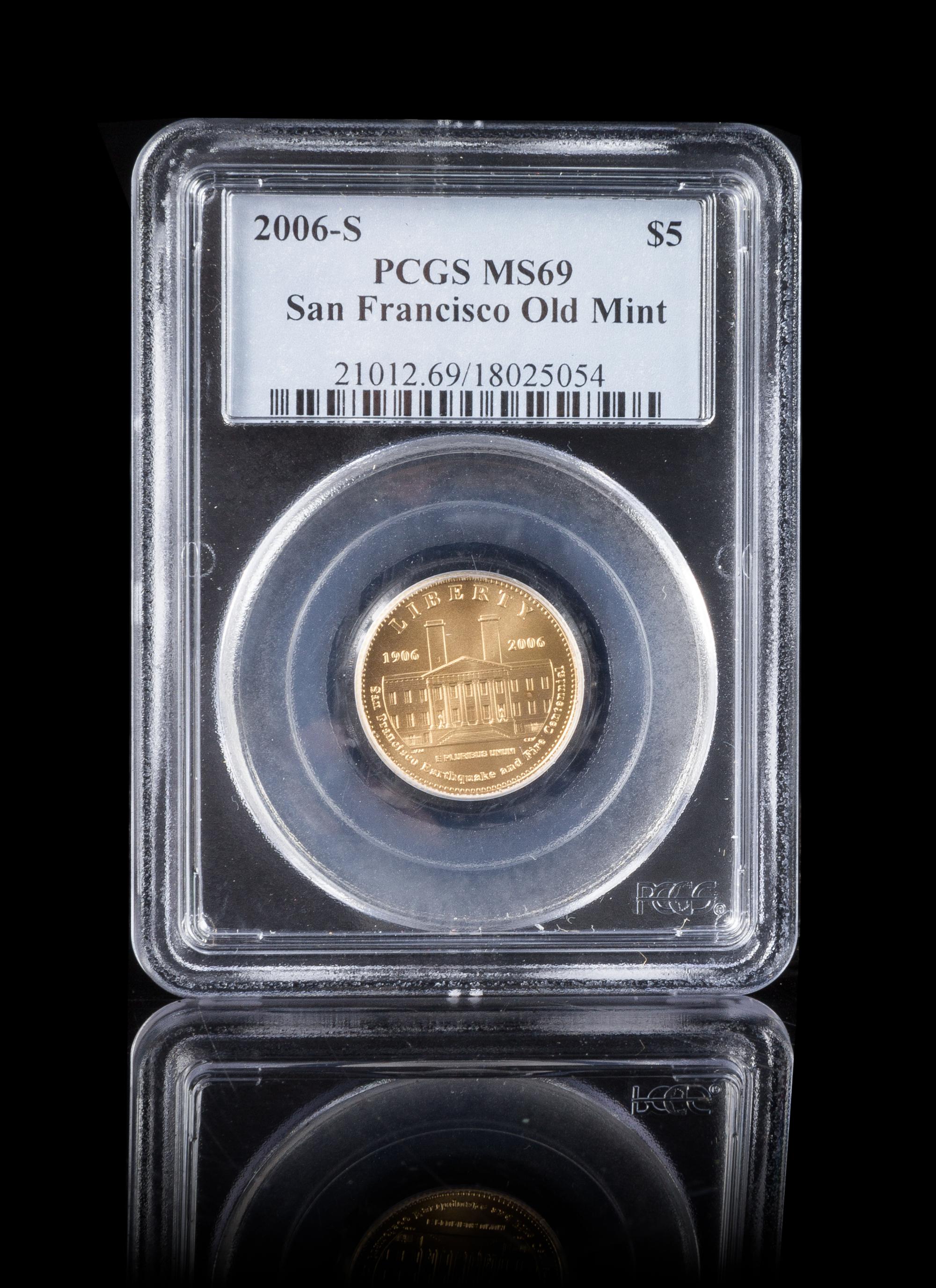 A United States 2006-S Old San Francisco Mint Commemorative $5 Gold Coin