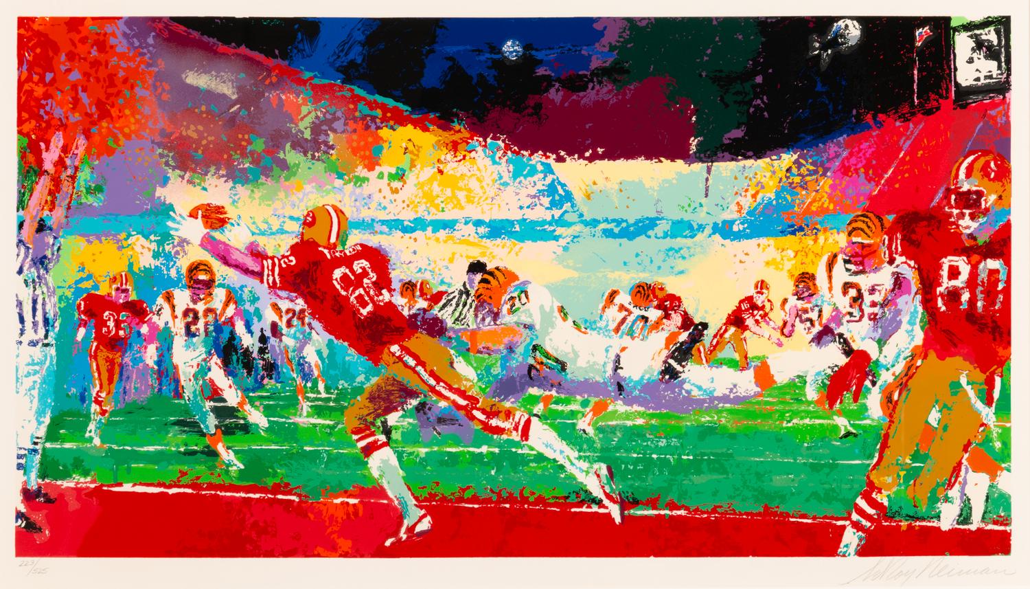 A 1989 San Francisco 49ers "Superplay" LeRoy Neiman Serigraph,