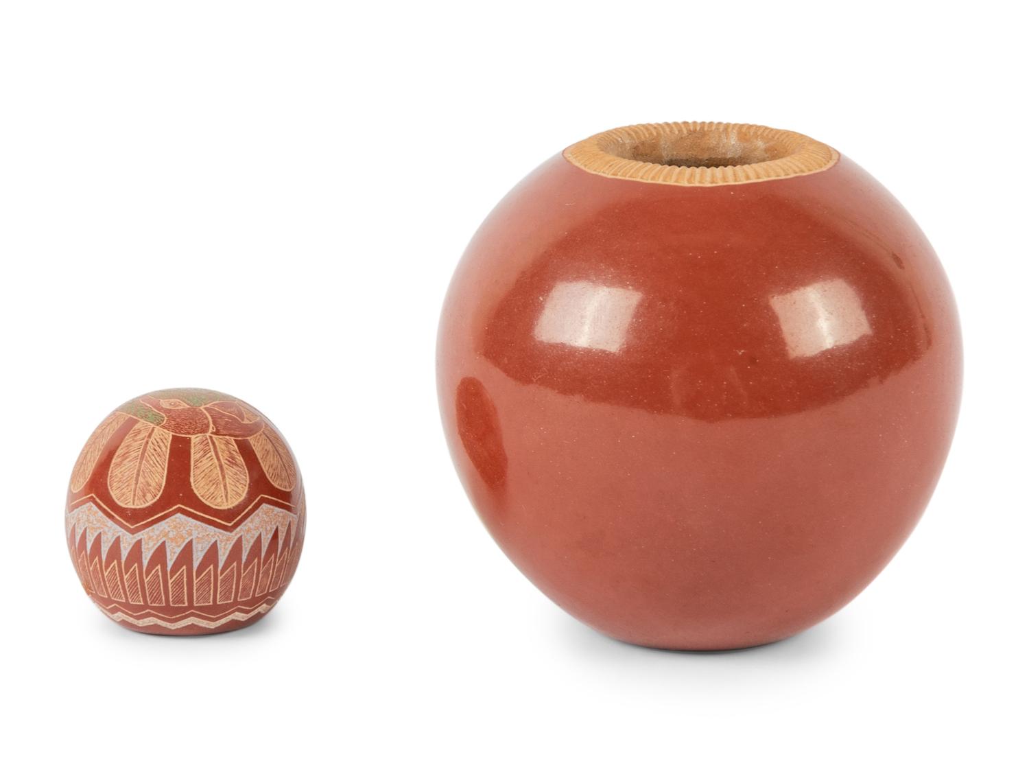 Sgrafito Pottery Seed Jars