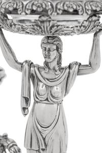 A Sheffield Silver-Plate and Cut Glass Epergne