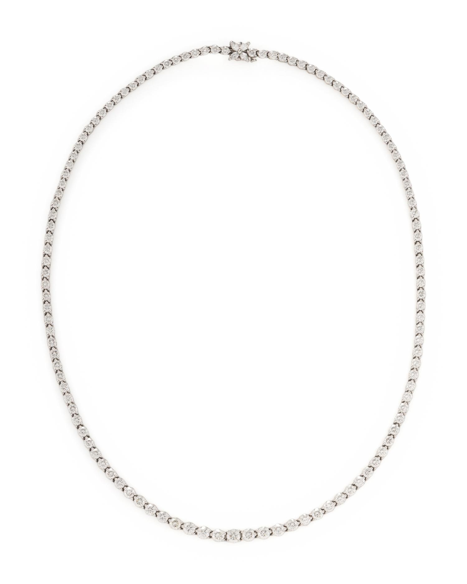 TIFFANY & CO., DIAMOND AND PLATINUM 'VICTORIA' NECKLACE