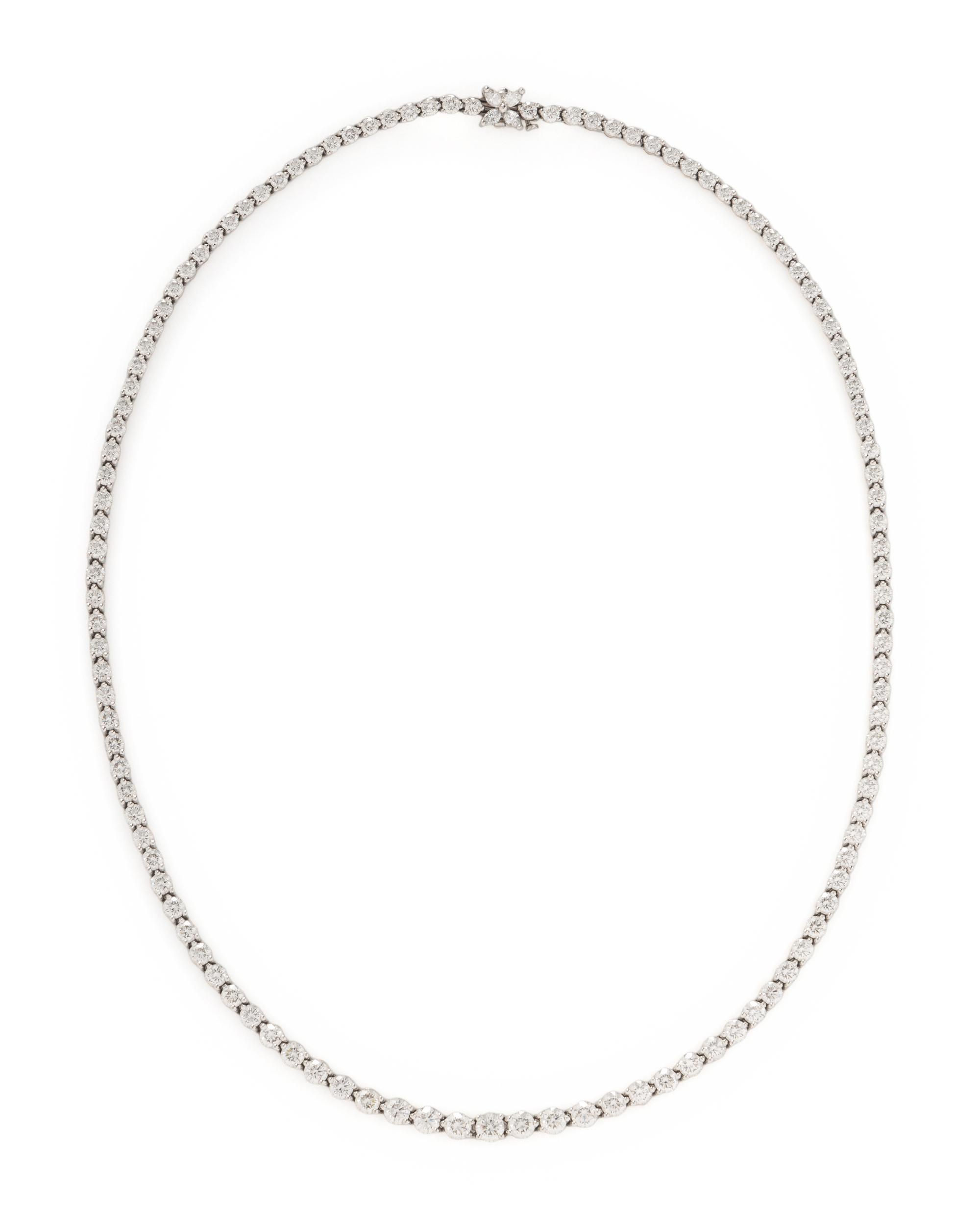 TIFFANY & CO., DIAMOND AND PLATINUM 'VICTORIA' NECKLACE