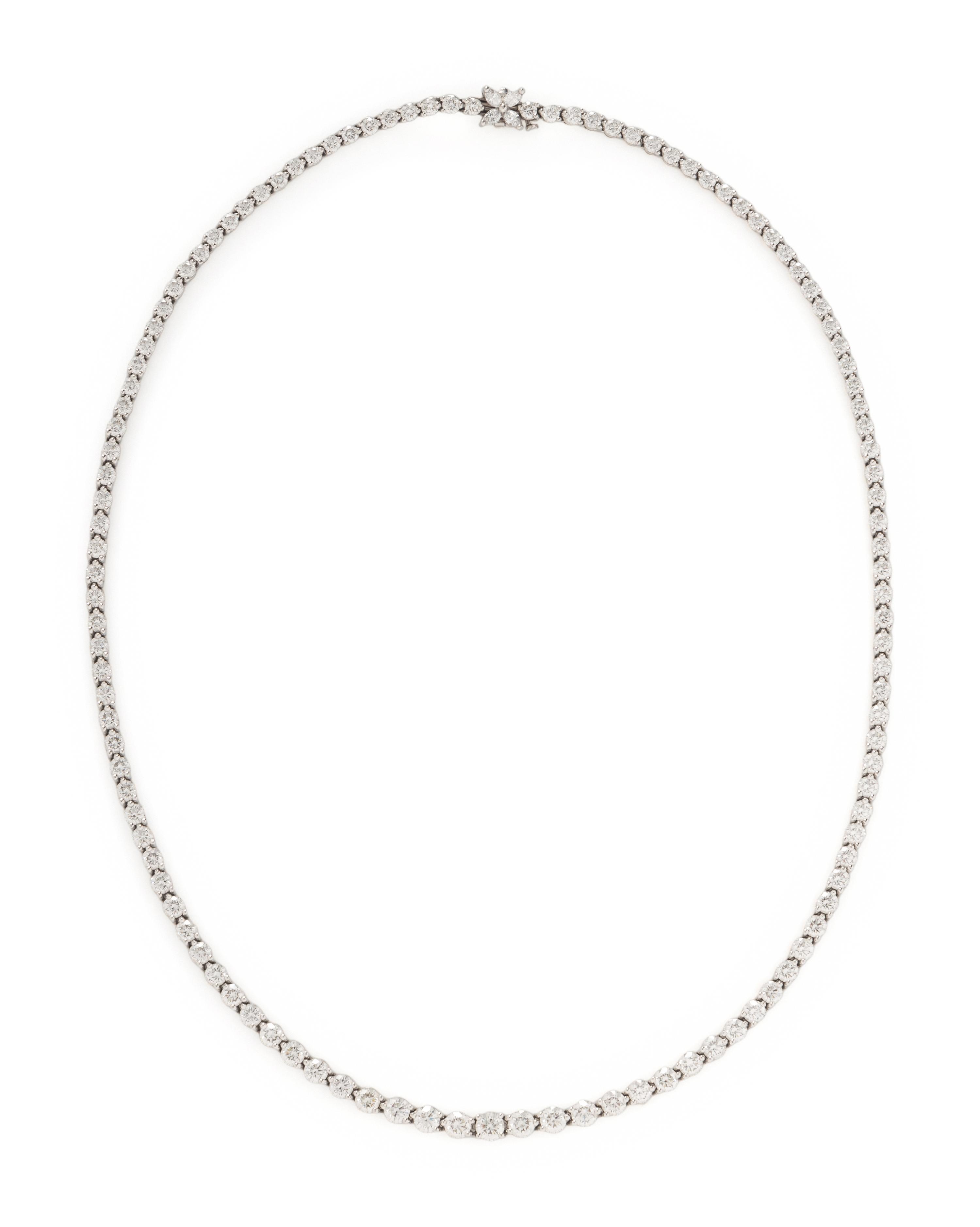 TIFFANY & CO., DIAMOND AND PLATINUM 'VICTORIA' NECKLACE