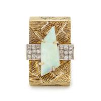 OPAL AND DIAMOND RING