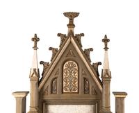 A Gothic Revival Painted Altar Panel