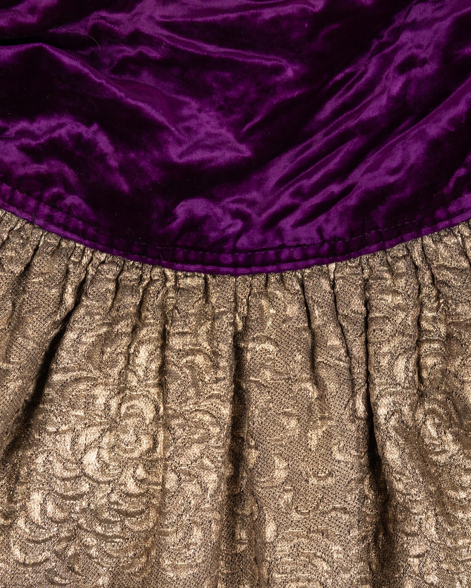 Velvet with Silver Thread Lamé Cape, 1920s
