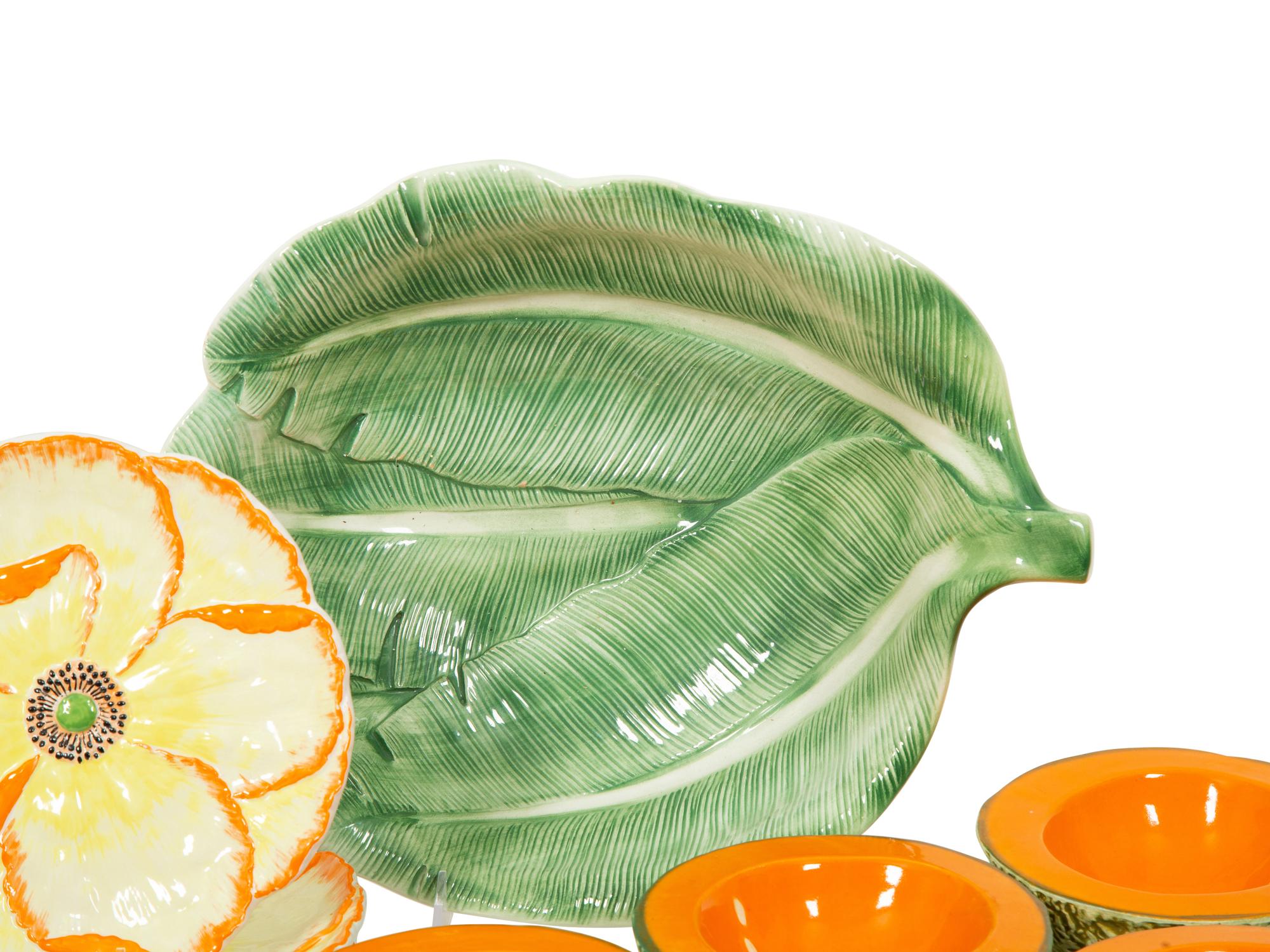 A Group of Italian Glazed Ceramic Tableware