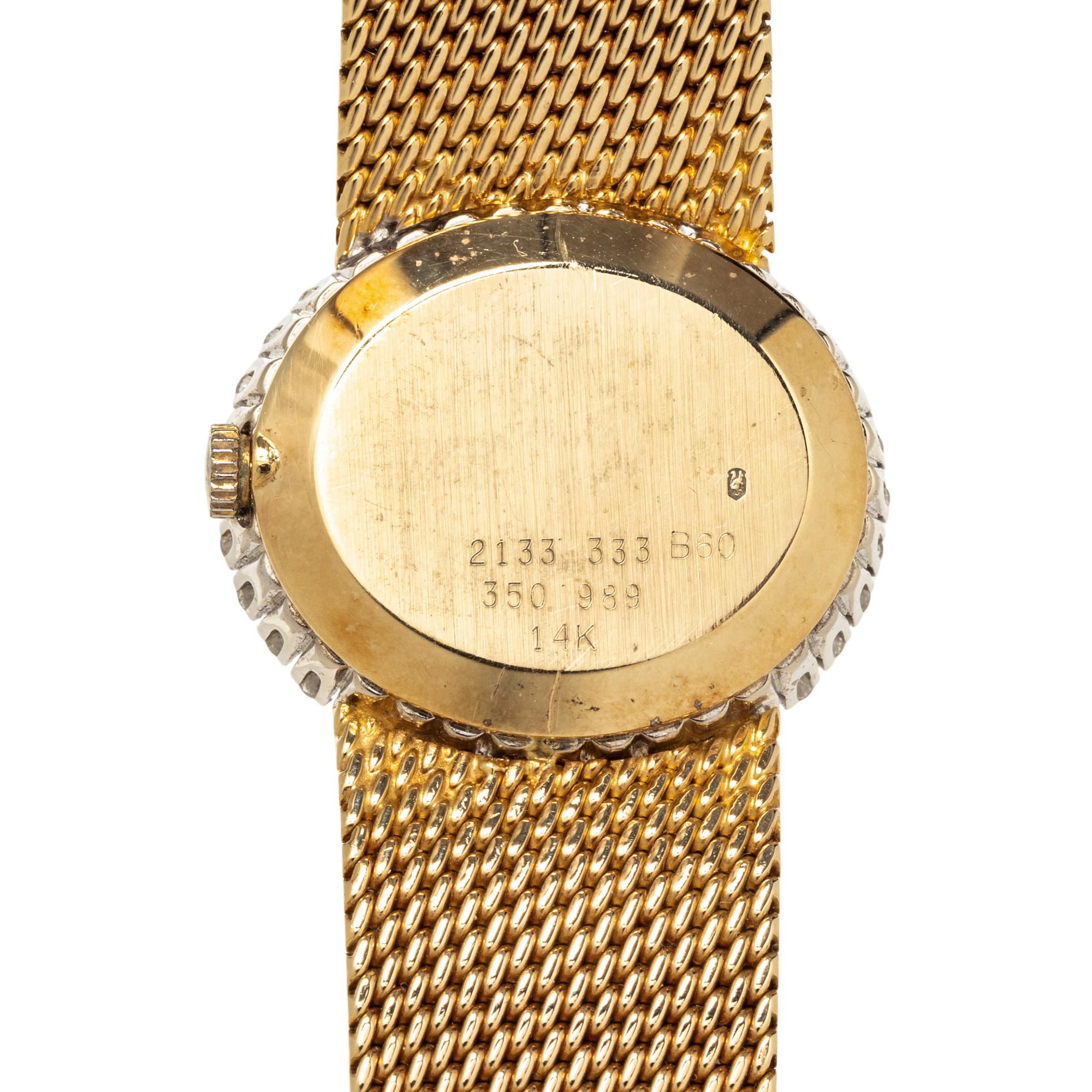 CONCORD, 14K YELLOW GOLD AND CORAL WATCH