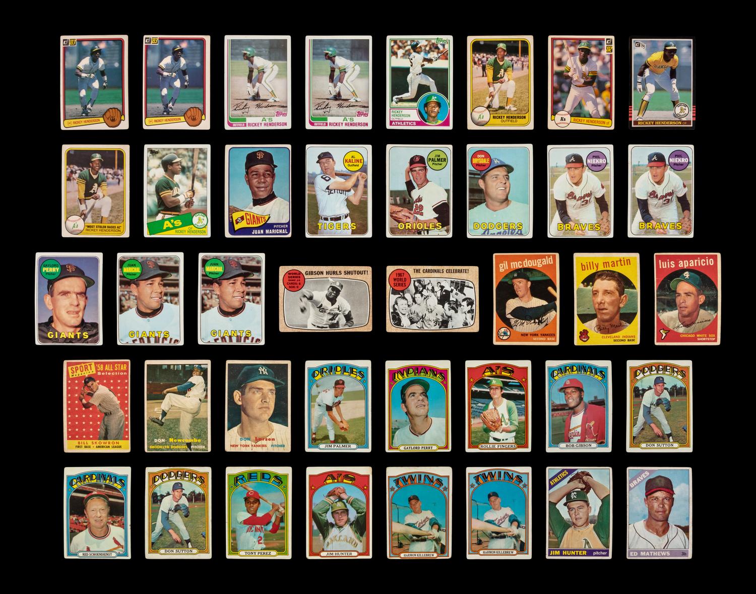 A Collection of Assorted 1960s-80 Hall of Fame Baseball Cards