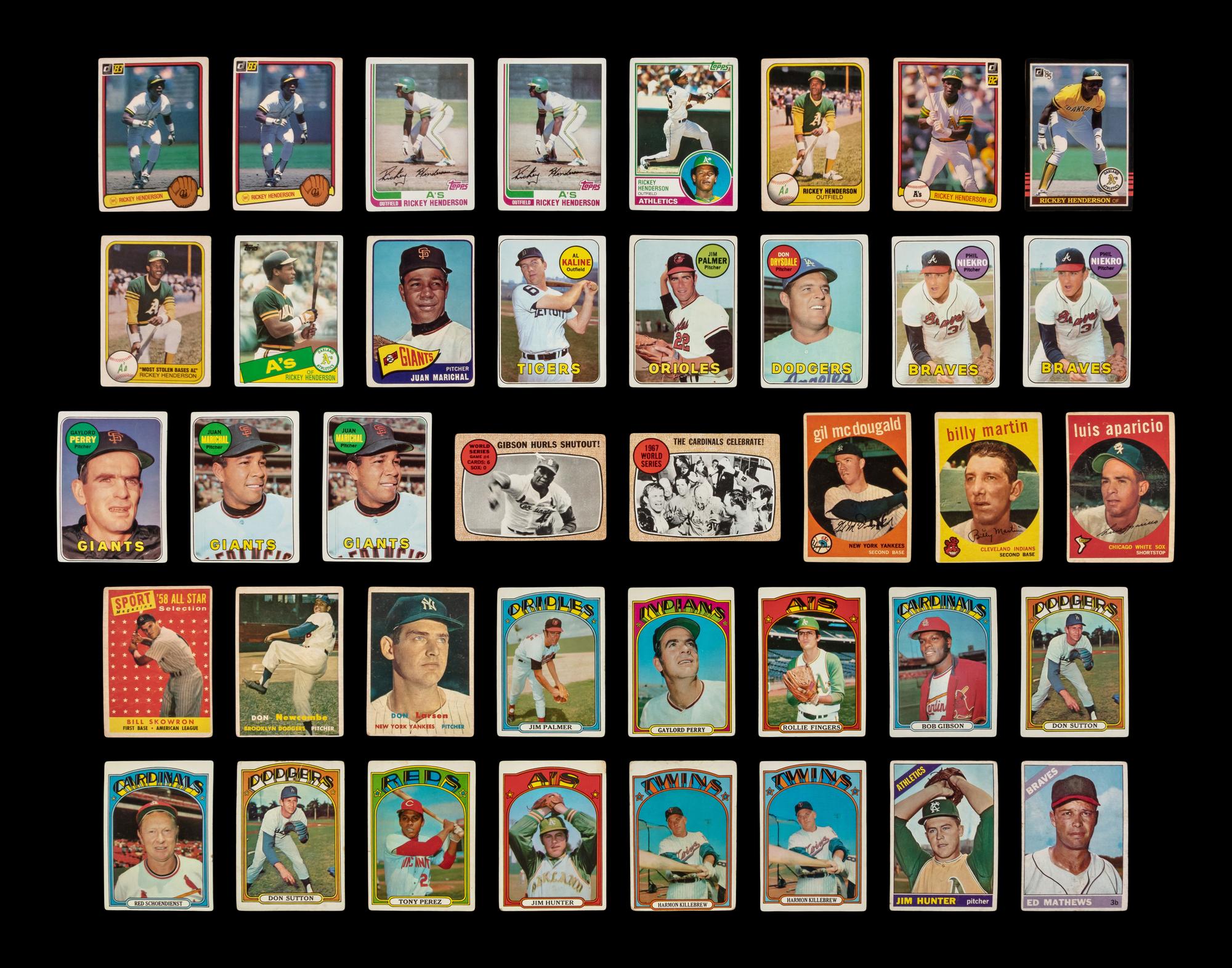 A Collection of Assorted 1960s-80 Hall of Fame Baseball Cards