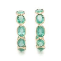 EMERALD HOOP EARRINGS