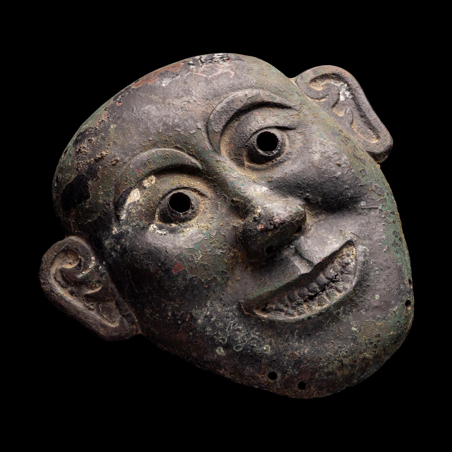 A Chinese Bronze Funerary Mask