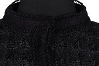 Chanel Black Tweed Jacket Trimmed in Logo Lace