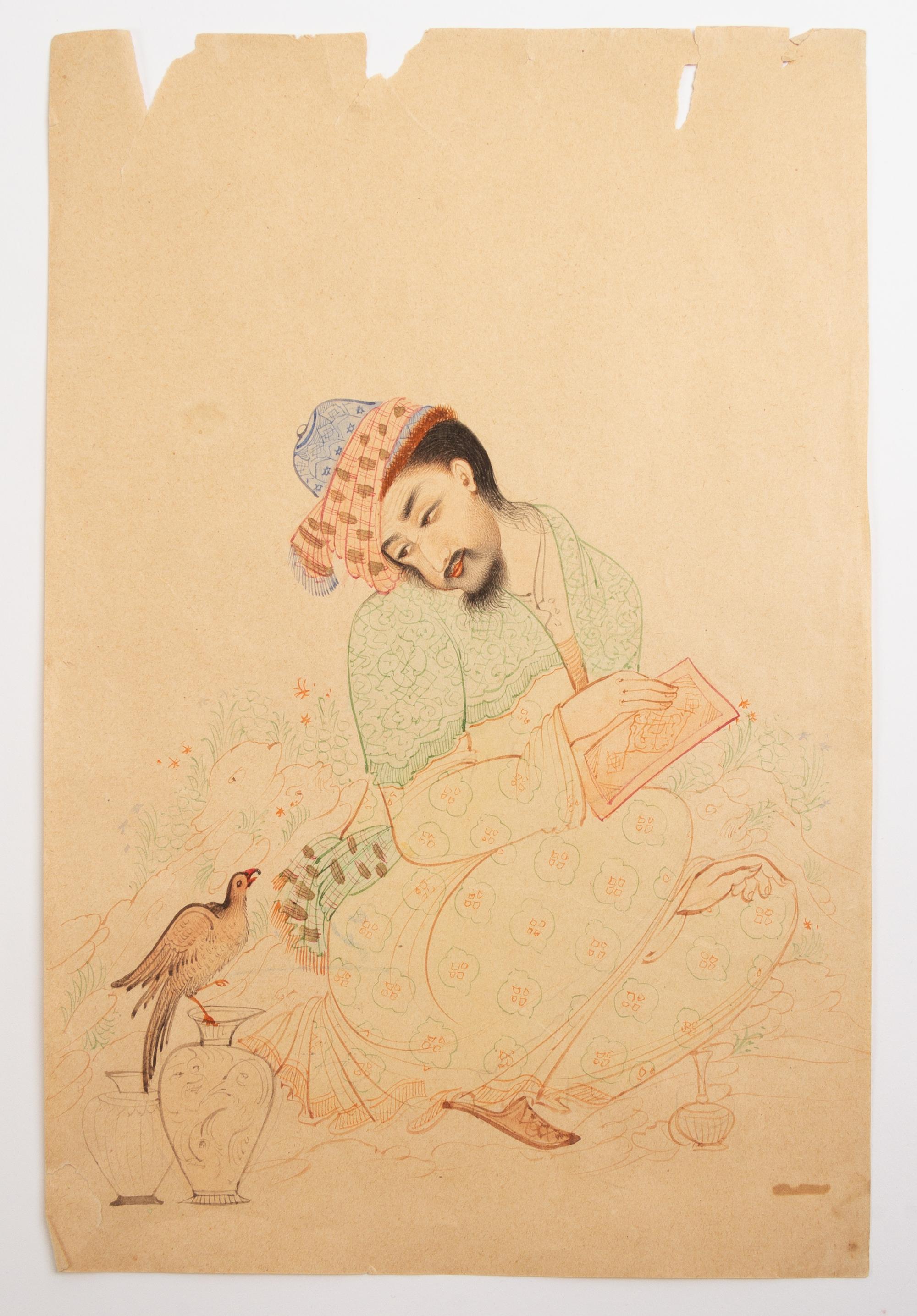 A Group of Persian Paintings on Paper various sizes.