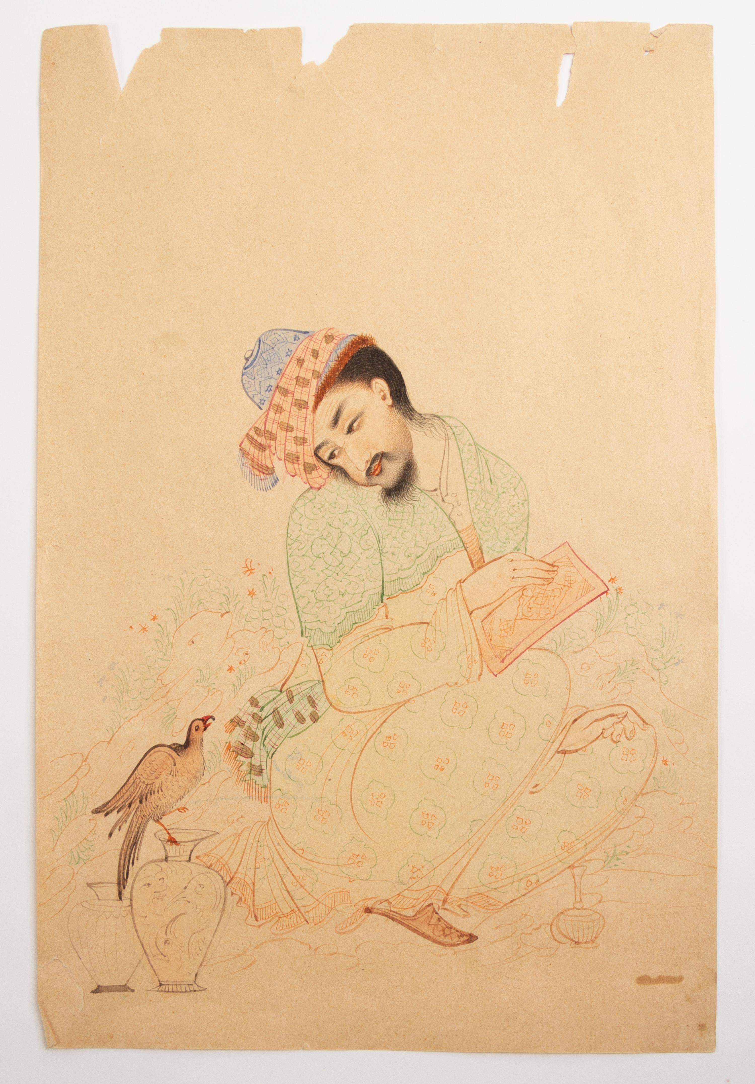 A Group of Persian Paintings on Paper various sizes.