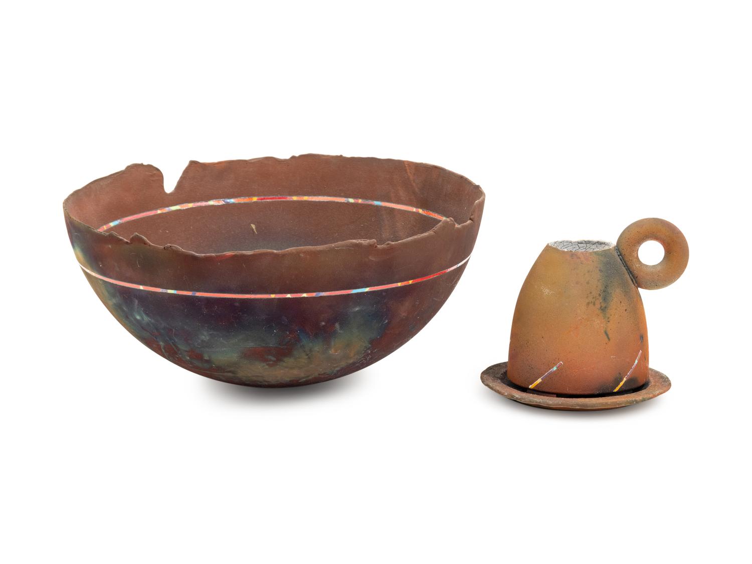Large Bowl with Handled Vessel