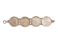 An Antique Silver Coin Bracelet,