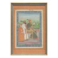 A Painting of Emperor Muhammad Shah, Indian, Mughal, 18th/19th Century 十八/十九世紀 莫臥兒細密畫穆罕默德·沙阿肖像