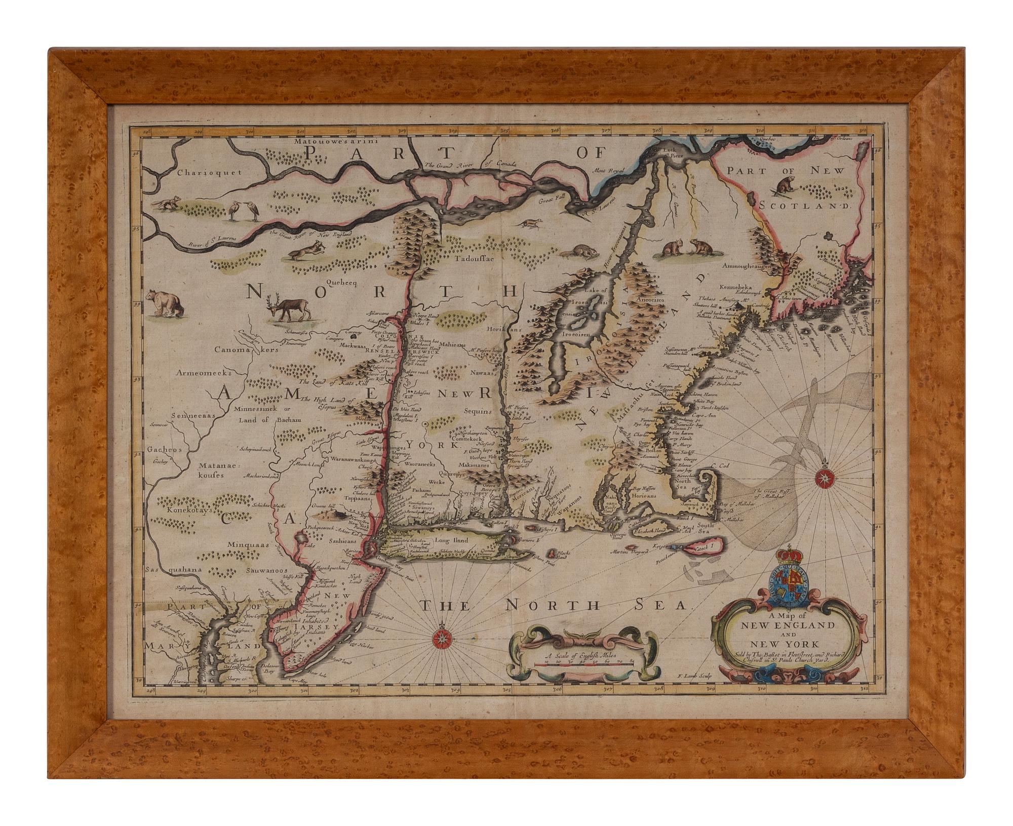SPEED, John. A Map of New England and New York . London: Basset and Chiswell, ca 1676.