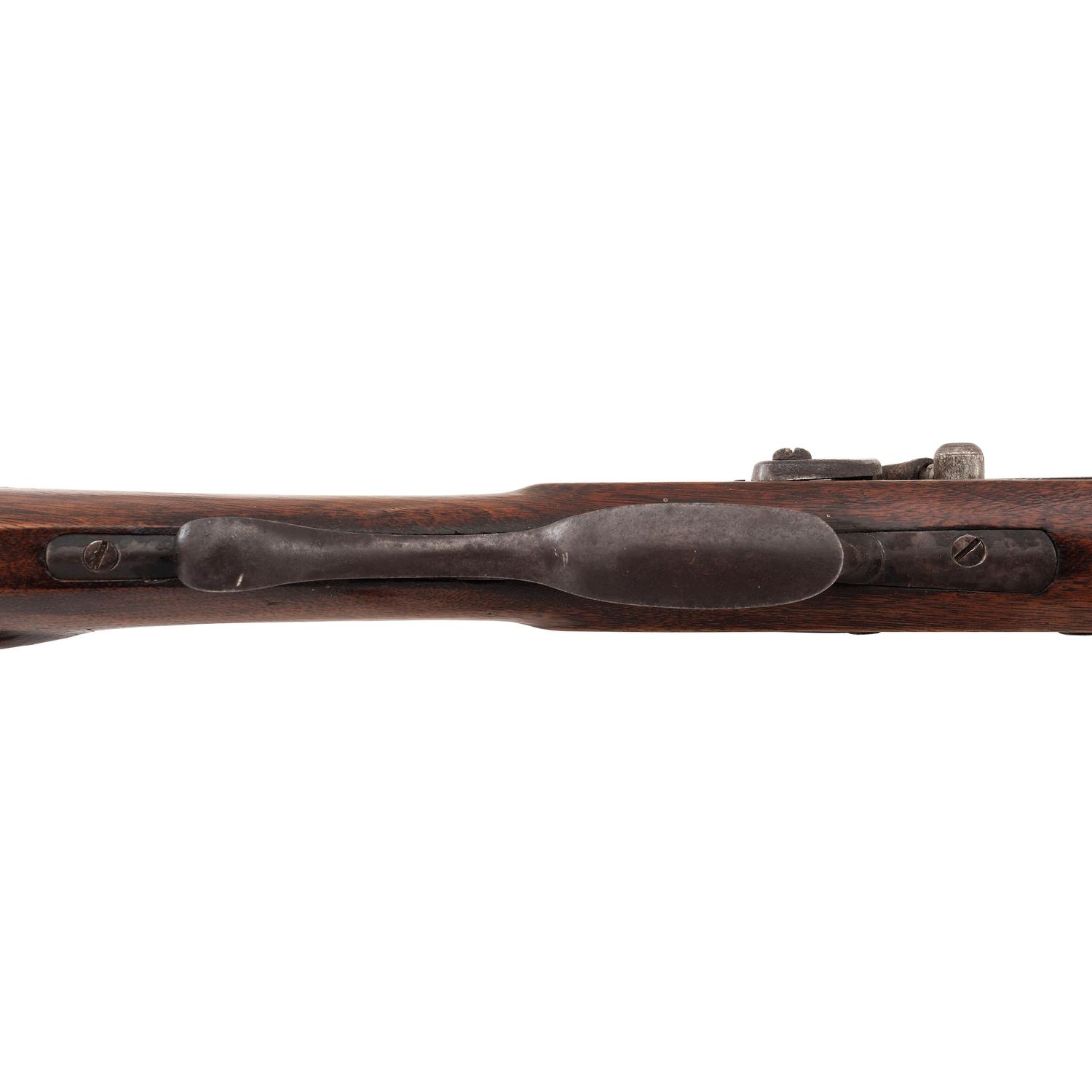 German Silver Mounted Percussion Rifle by B.D. Gill
