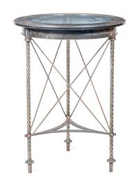 A French Steel and Glass Gueridon