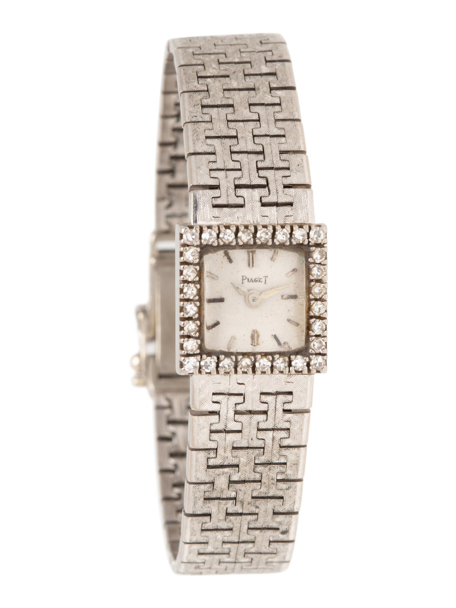 PIAGET, 18K WHITE GOLD AND DIAMOND WRISTWATCH