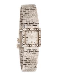 PIAGET, 18K WHITE GOLD AND DIAMOND WRISTWATCH