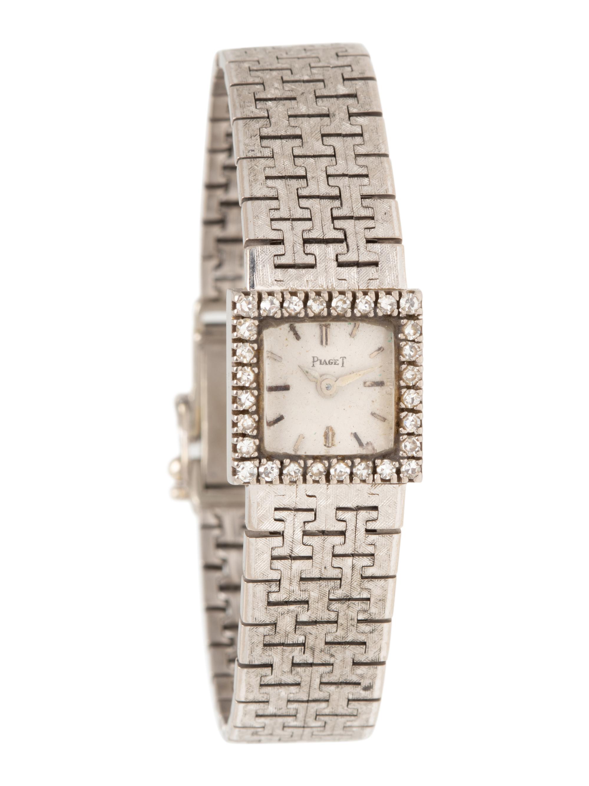 PIAGET, 18K WHITE GOLD AND DIAMOND WRISTWATCH