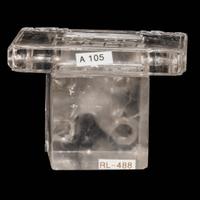 A Chinese Rock Crystal Seal and A Rock Crystal Lock-Form Pendant, 19th-20th Century — 晚清-民國 水晶長命鎖及獅鈕方章