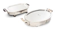 A Collection of Silver-Plate Serving Articles, 20th Century, comprising warming stands of various form and size.