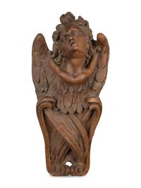 A Pair of Continental Oak Figural Pilasters — 17TH CENTURY