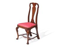 The Eddy Family Set of Six Queen Anne Walnut Compass-Seat Side Chairs