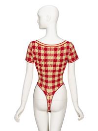 Alaïa, Red Gingham Knit Bodysuit, S/S 1991