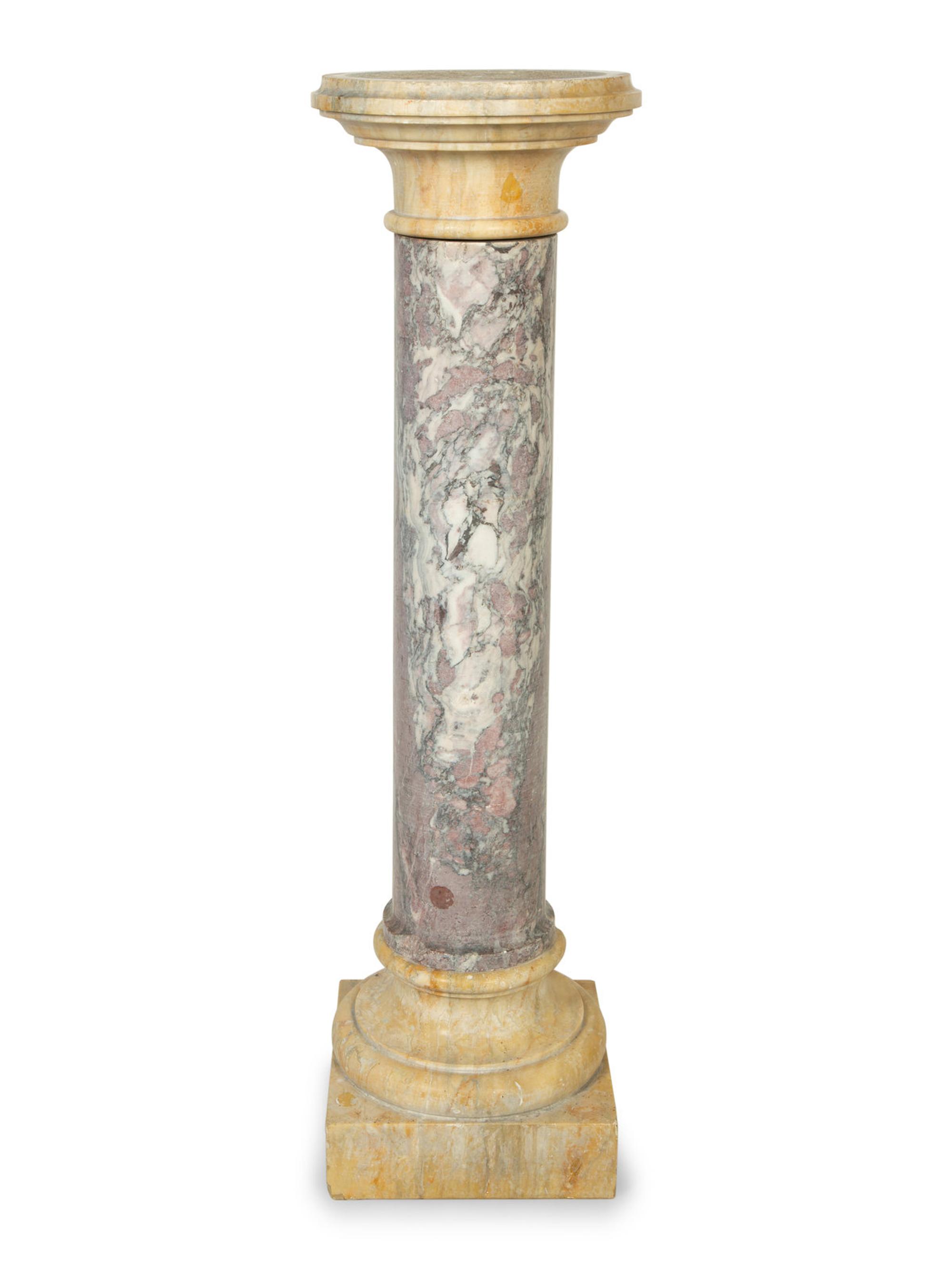 A Continental Bi-Color Marble Pedestal