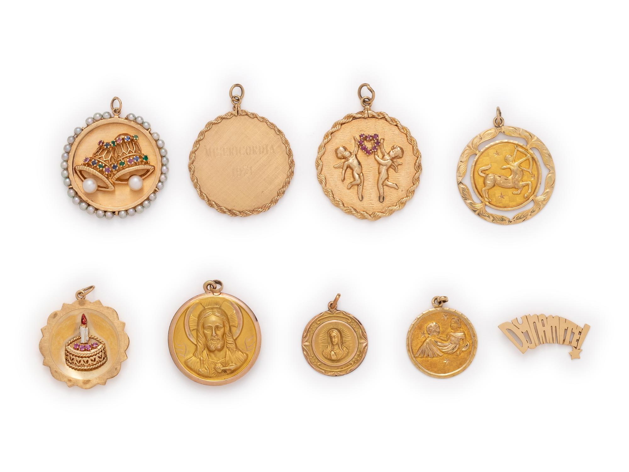 SOLD: COLLECTION OF YELLOW GOLD CHARMS