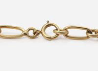 A 14K Yellow Gold Oval Link Necklace