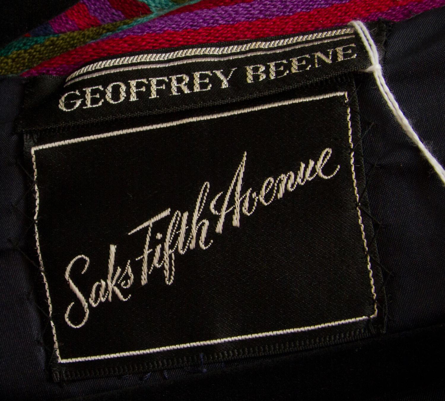 A Geoffrey Beene Multicolor Striped Coat,