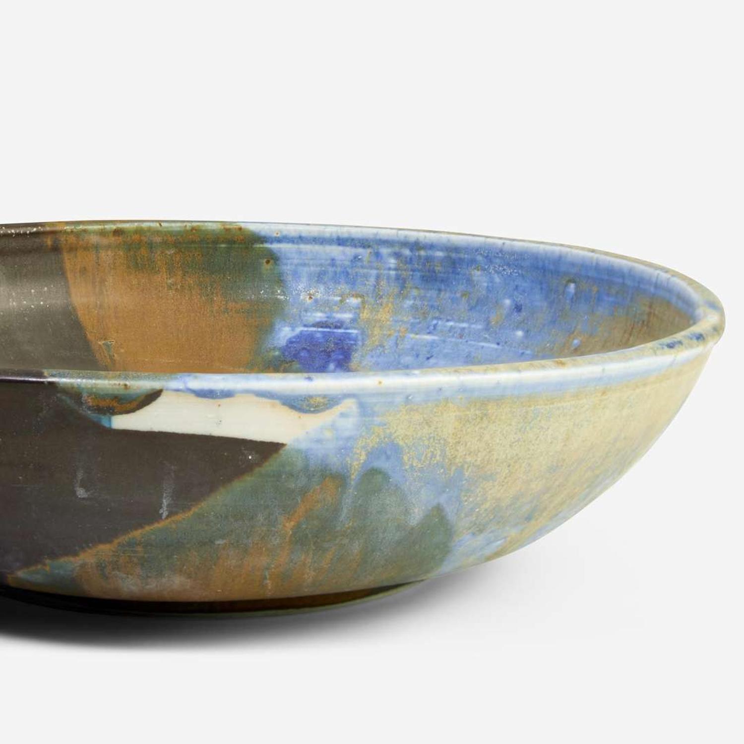 Toshiko Takaezu (American, 1922–2011) Blue and Brown Bowl, USA, circa last quarter 20th century