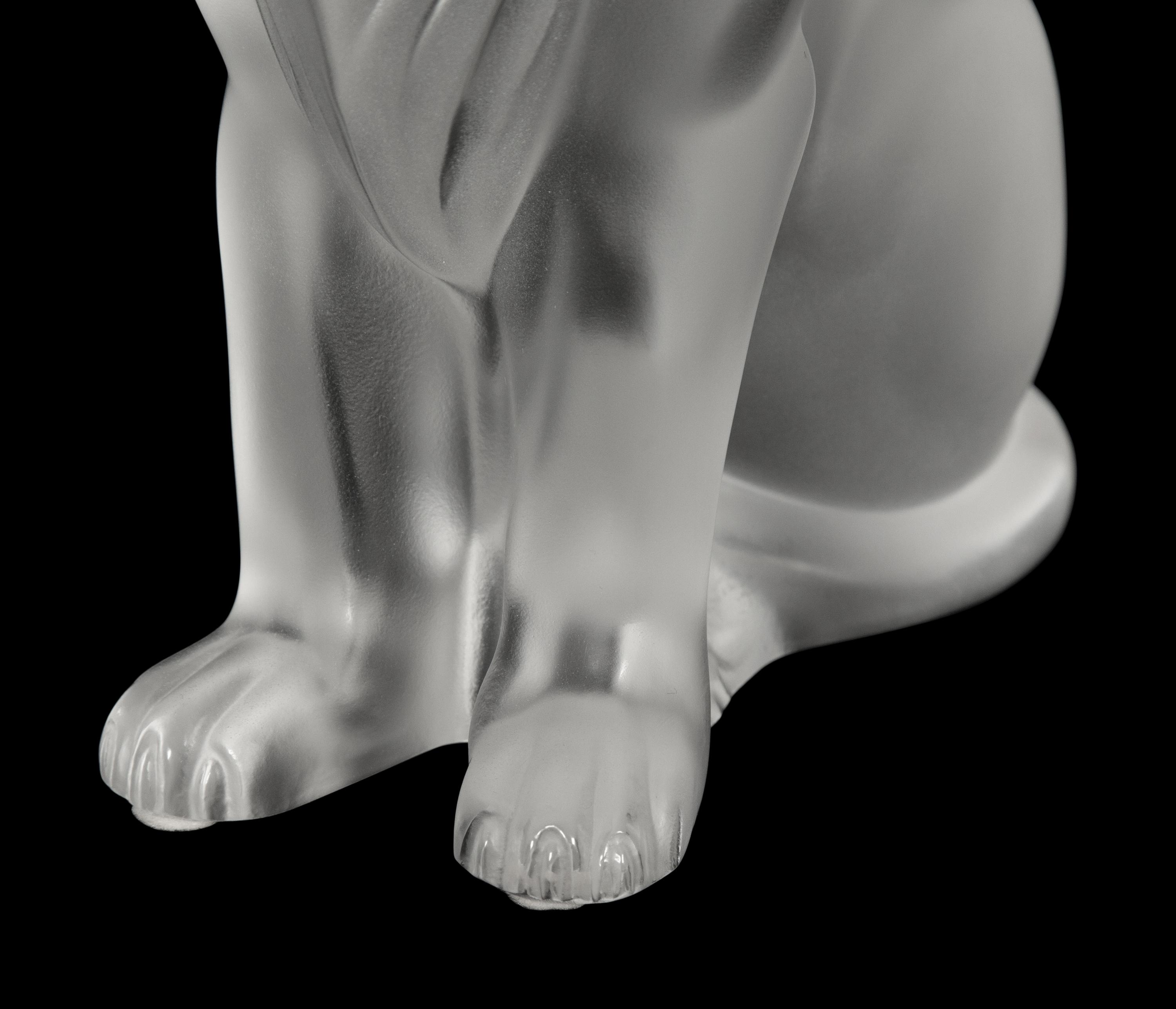 A Lalique Lion and a Lalique Lioness