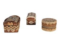 Great Lakes Quilled Birchbark Boxes