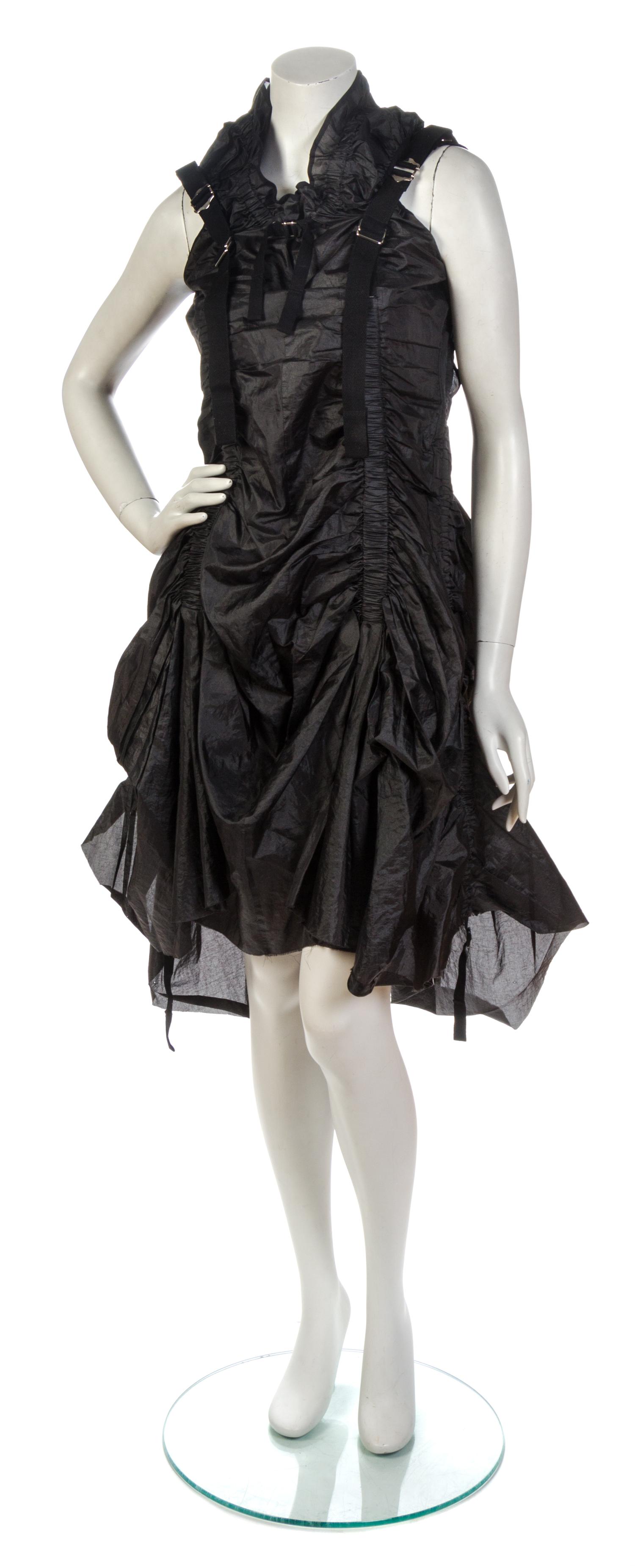 A Junya Watanabe Black Parachute Runway Dress, Size S.