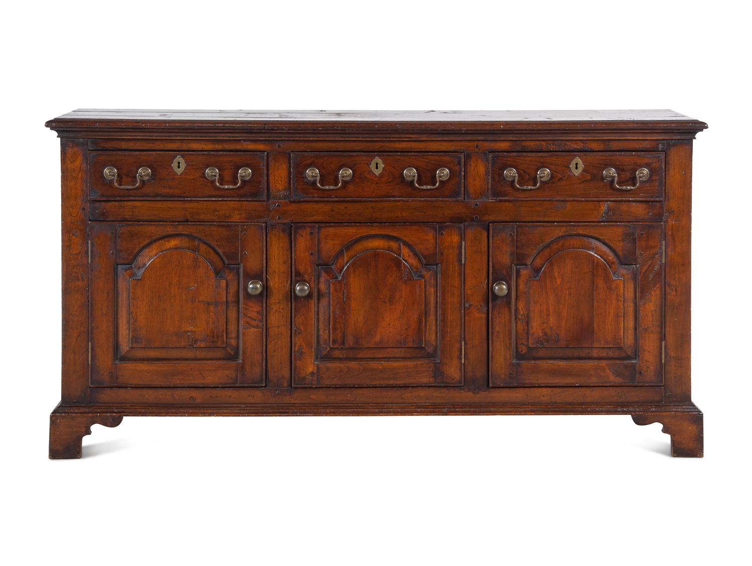 A George III Style Walnut Serving Cabinet