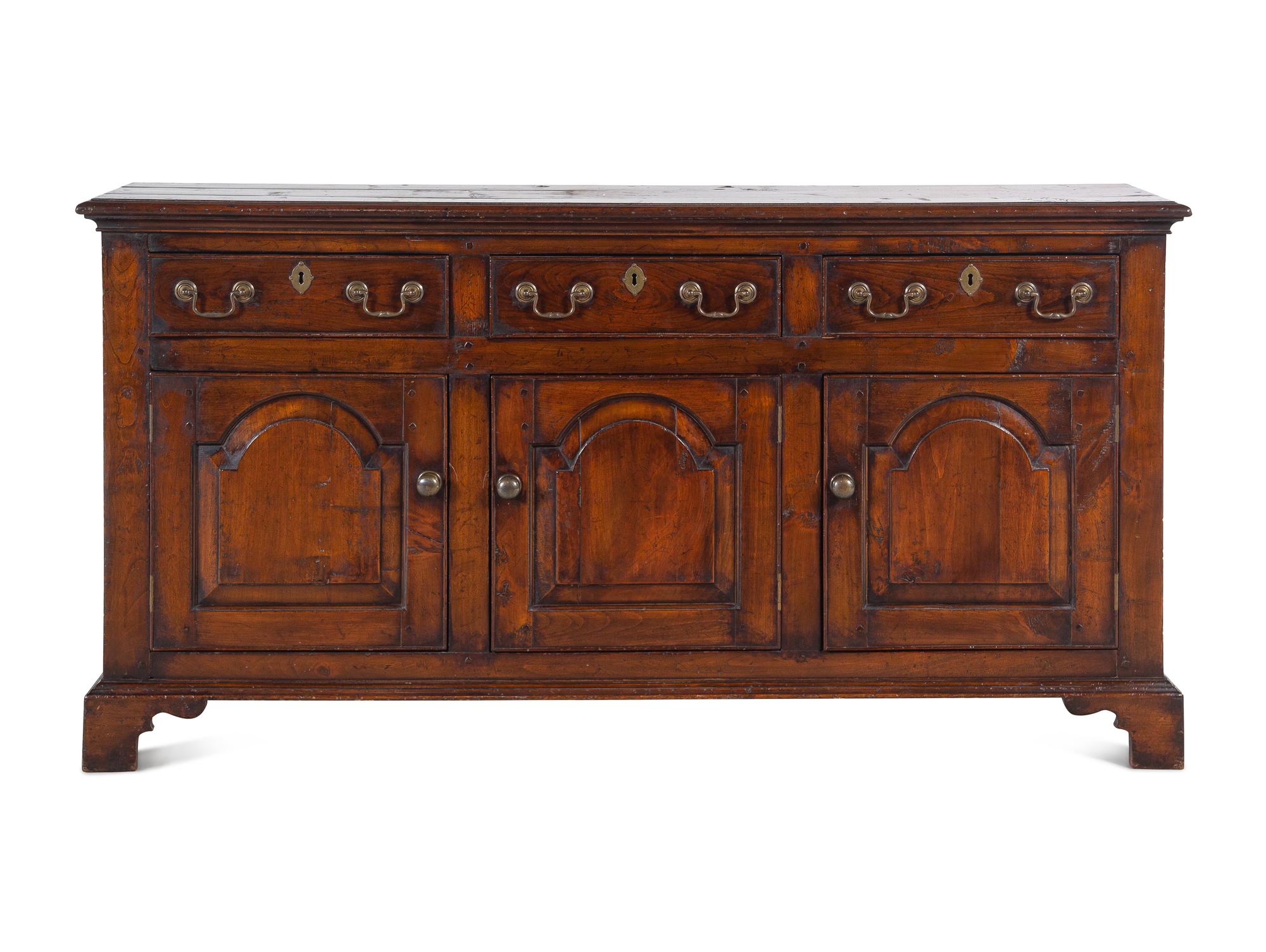 A George III Style Walnut Serving Cabinet