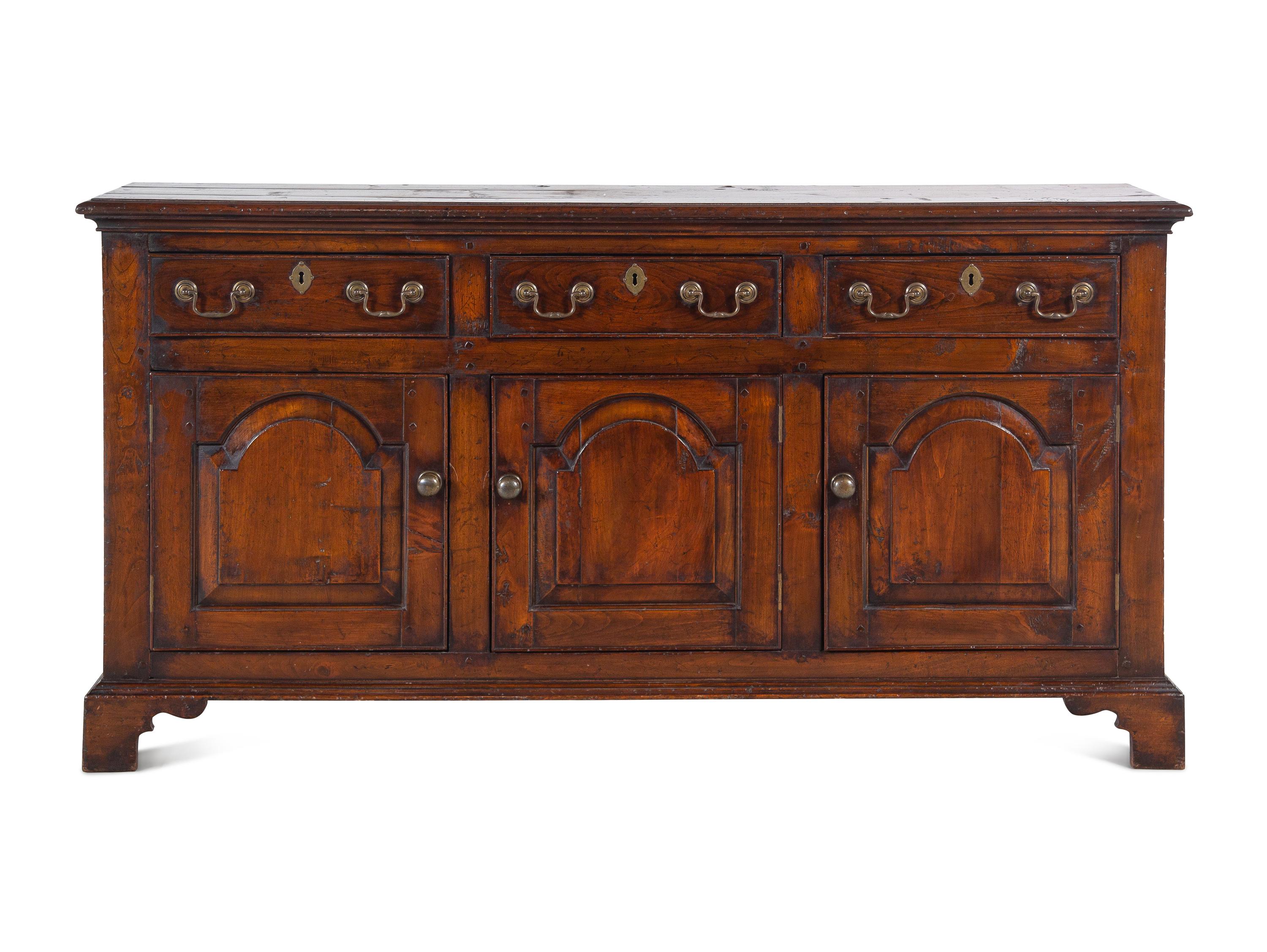 A George III Style Walnut Serving Cabinet