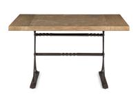 A Contemporary Grain-Painted and Wrought Iron Table