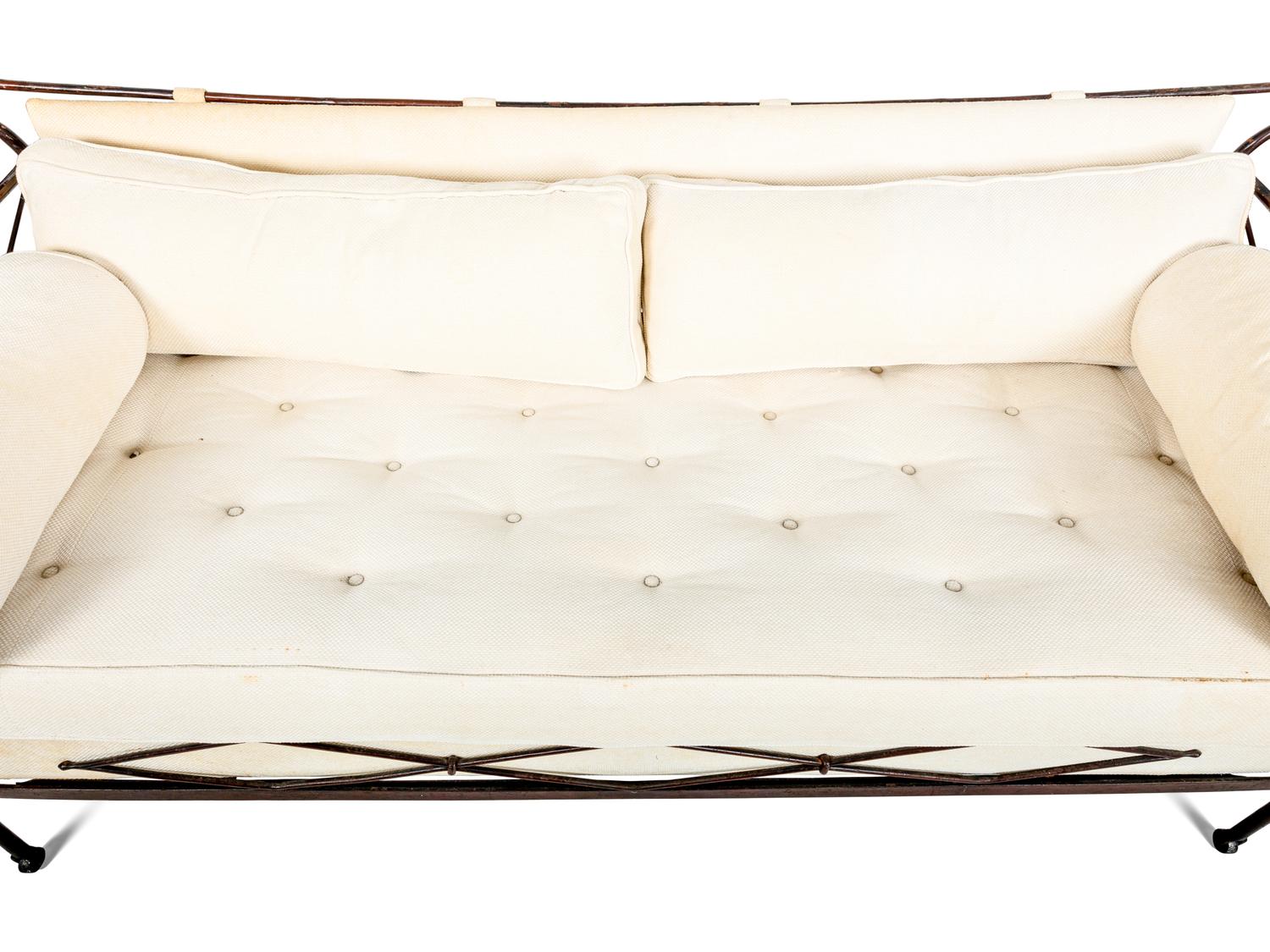 An Empire Style Wrought Iron Daybed